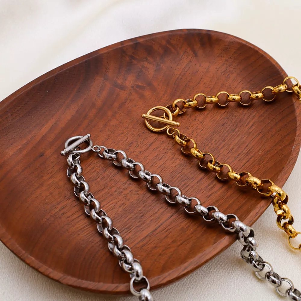 Heart Pendant Toggle Clasp Chain Necklace, image 6