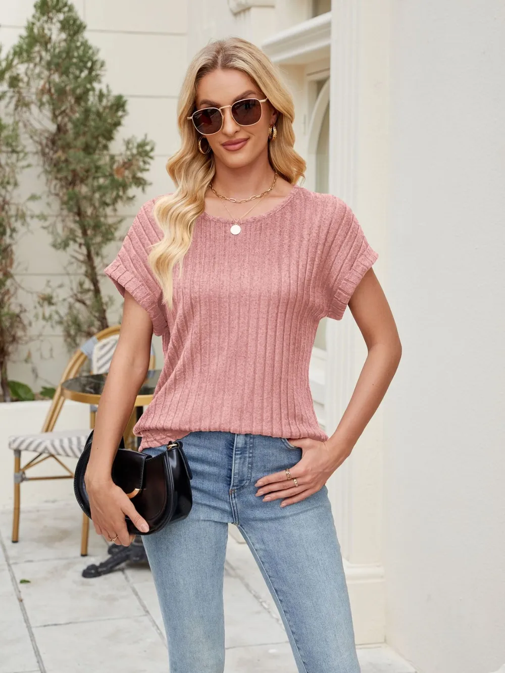 Round Neck Short Sleeve T-Shirt, image 10