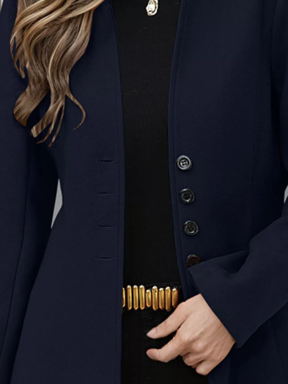 Button Up Long Sleeve Coat, image 7
