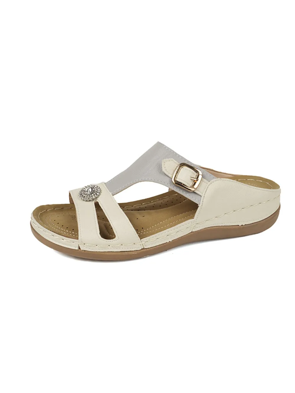 Open Toe Contrast Sandals, image 5