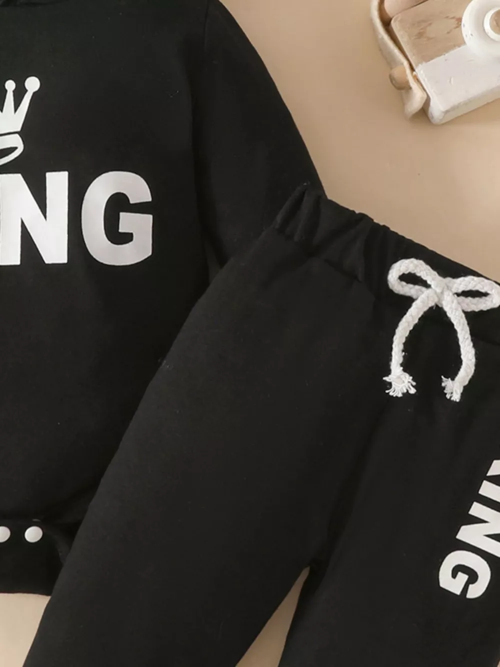 Children's Long Sleeve Bodysuit Hoodie and Pants Set, image 8
