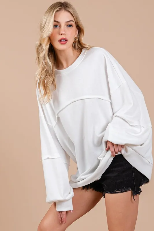 Ces Femme Exposed Seam Long Sleeve Sweatshirt, image 4