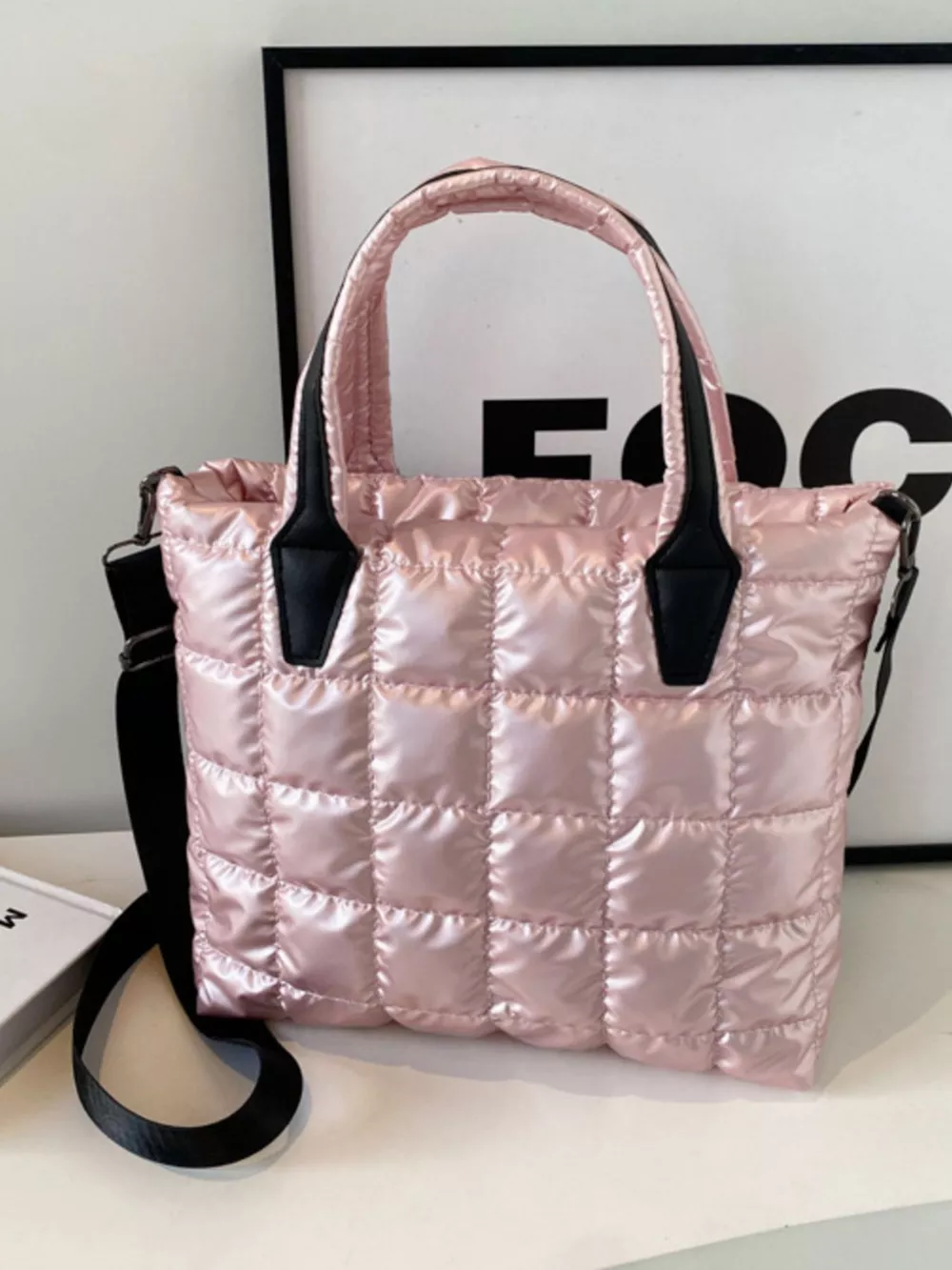 Bubble Textured Tote Crossbody Bag, image 12