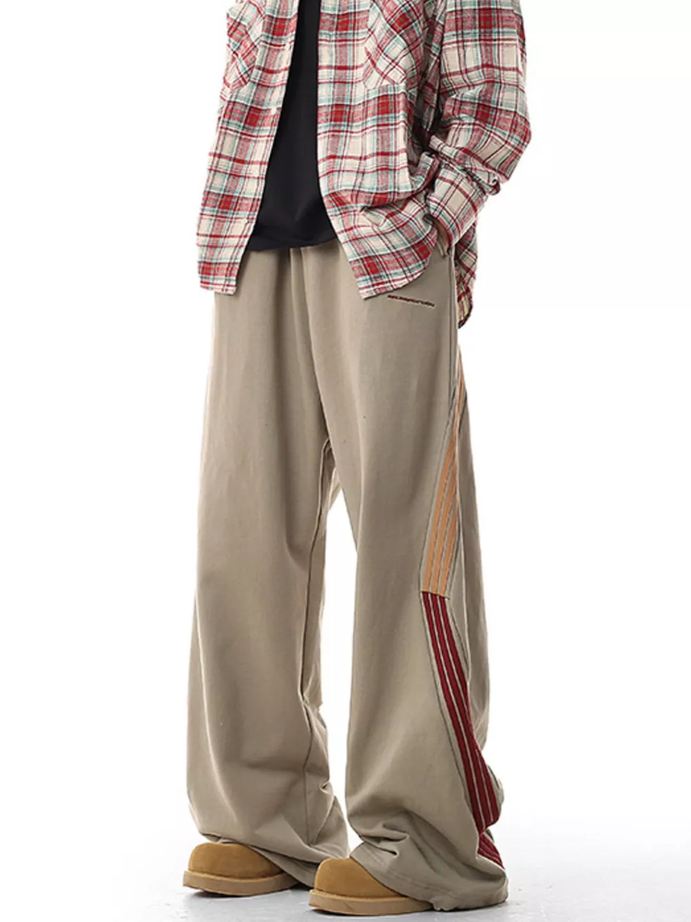 Men's Plus Size Side Striped Relaxed Fit Casual Pants, image 11