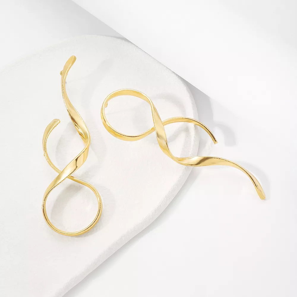 Alloy Spiral Drop Earrings, image 9