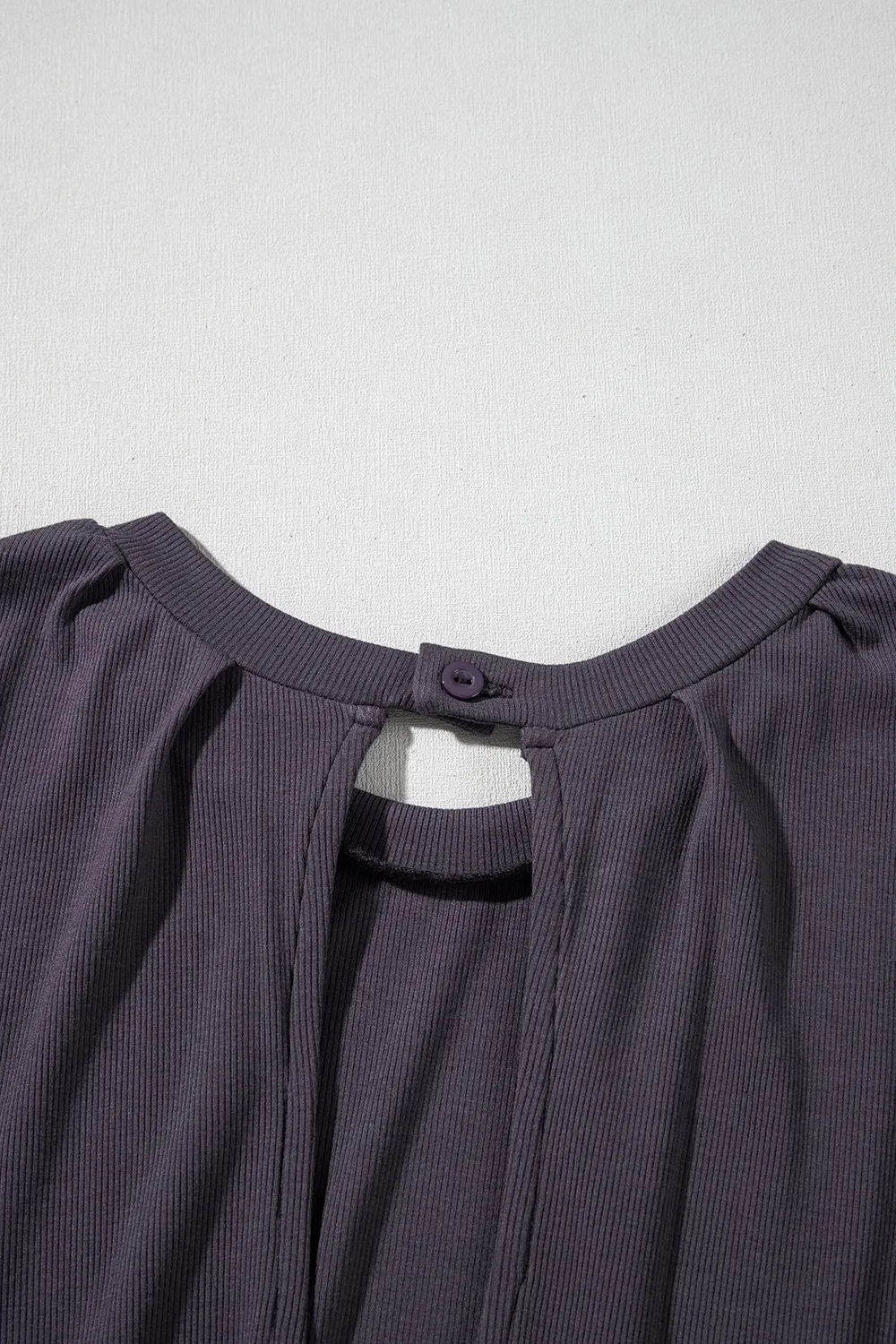 Knit Open Back Cap Sleeve Drawstring Romper, image 11