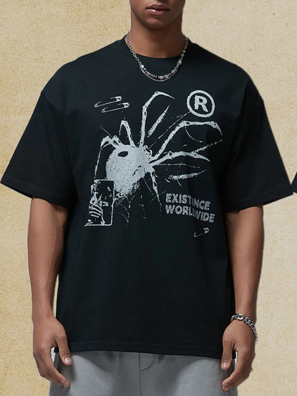 Men's Graphic Round Neck Half Sleeve T-Shirt, image 4