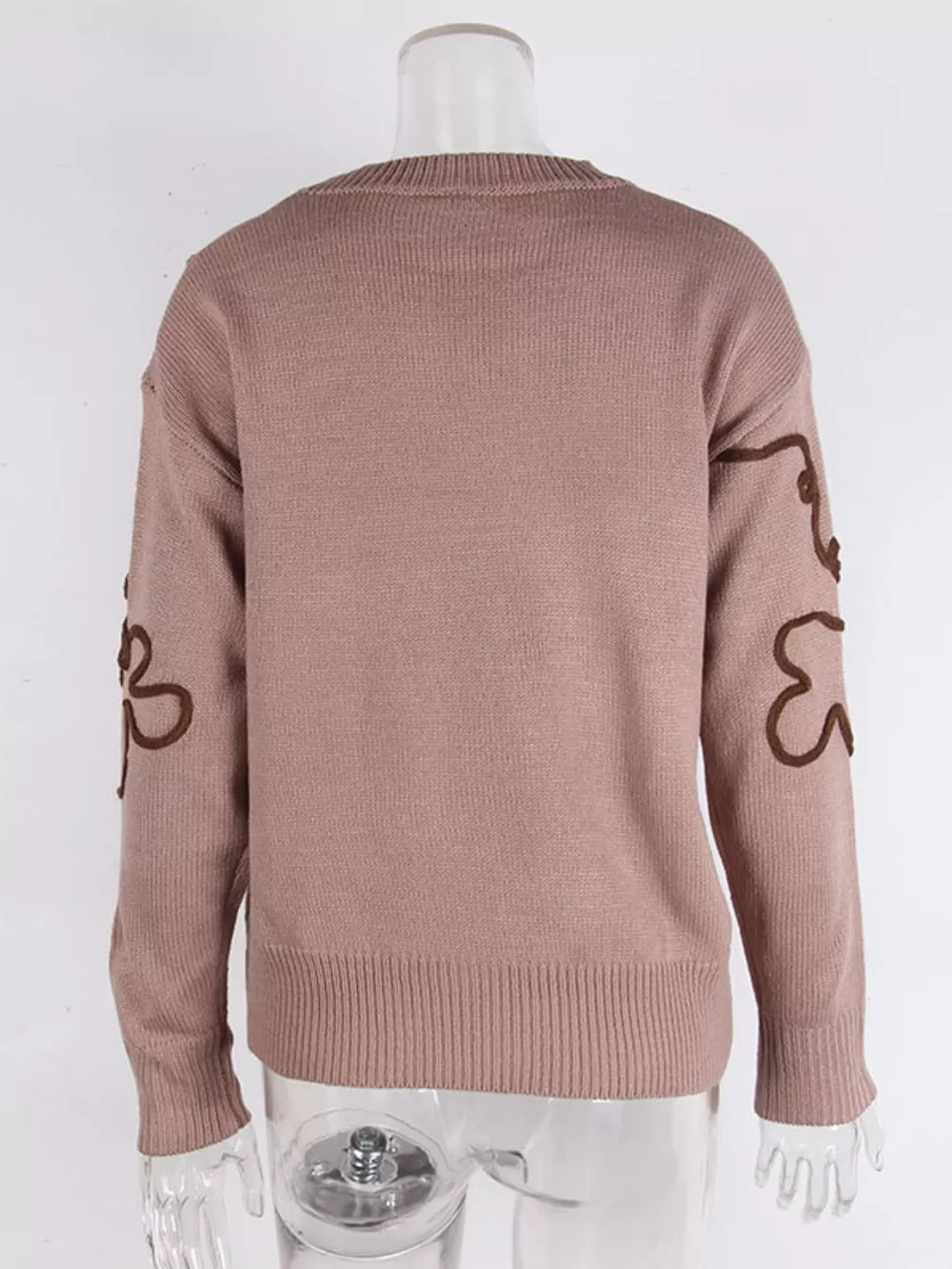 Flower Dropped Shoulder Sweater, image 4