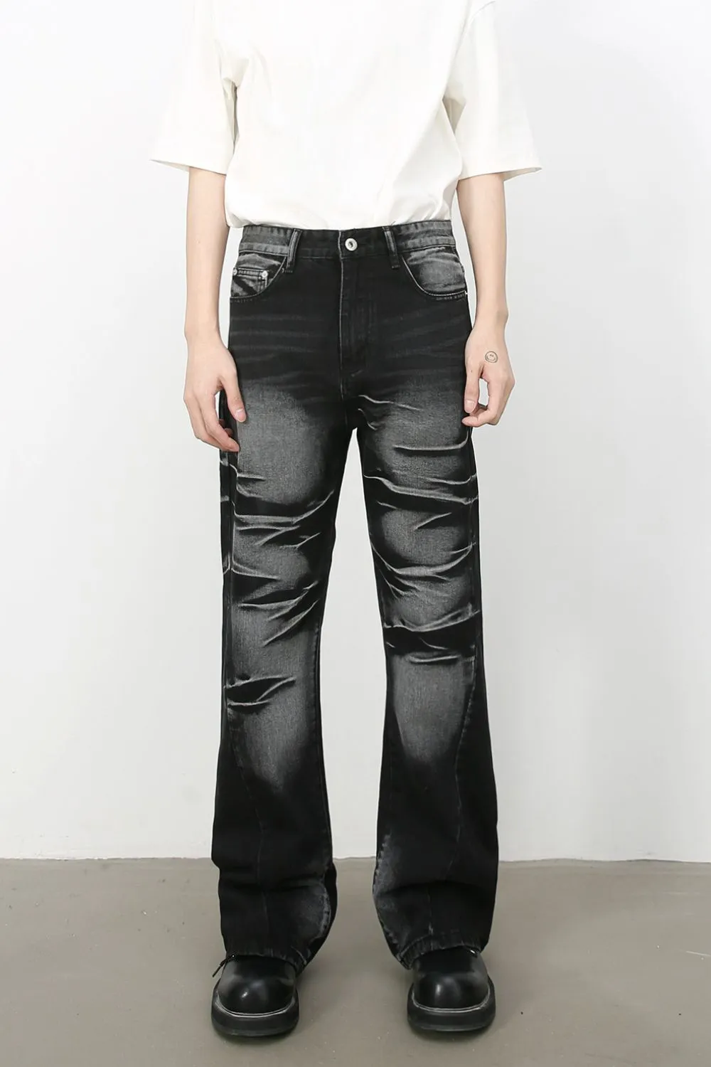Men's Bootcut Jeans with Pockets
