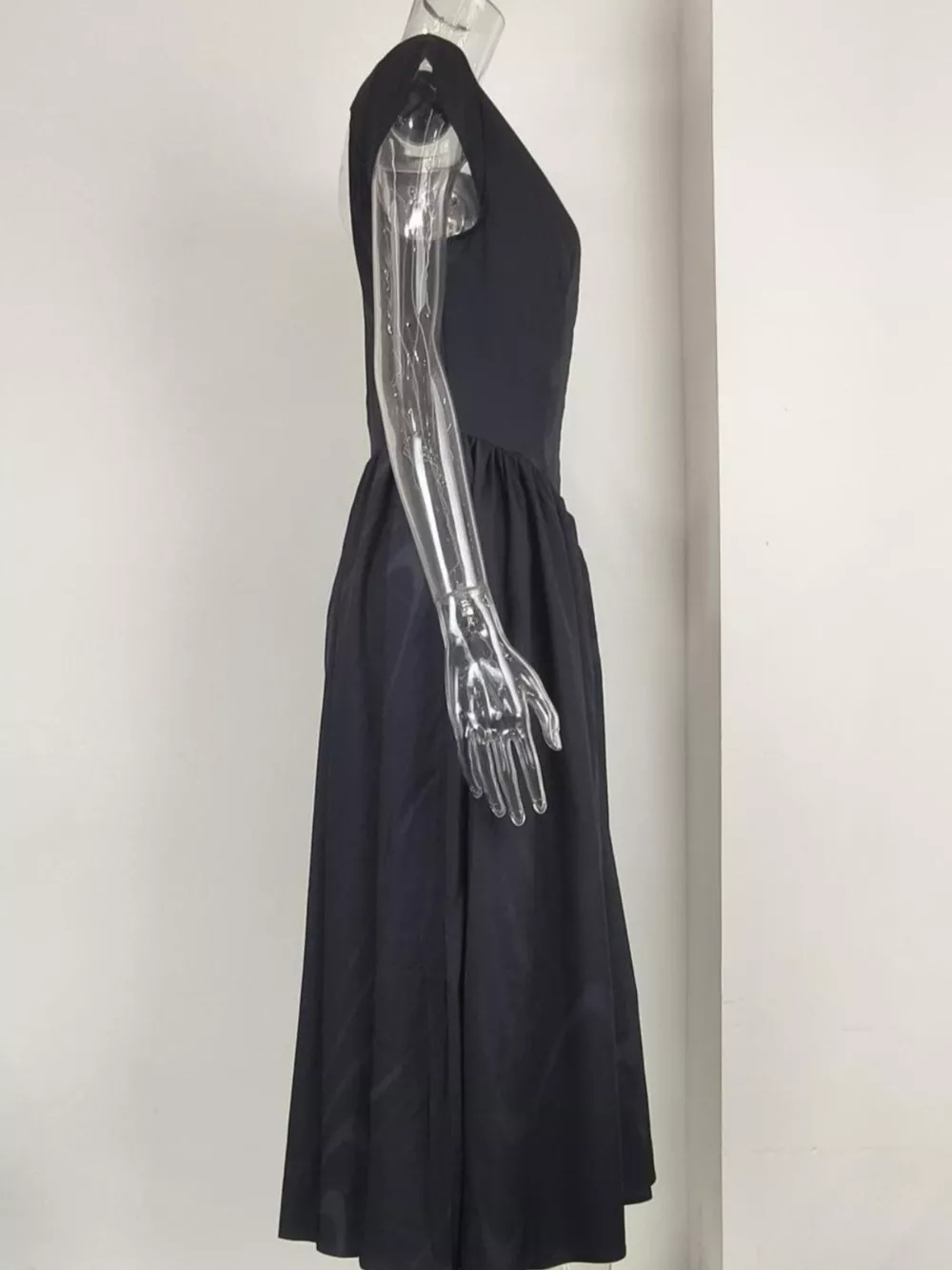 Full Size Cap Sleeve A-Line Midi Dress Plus Size, image 9
