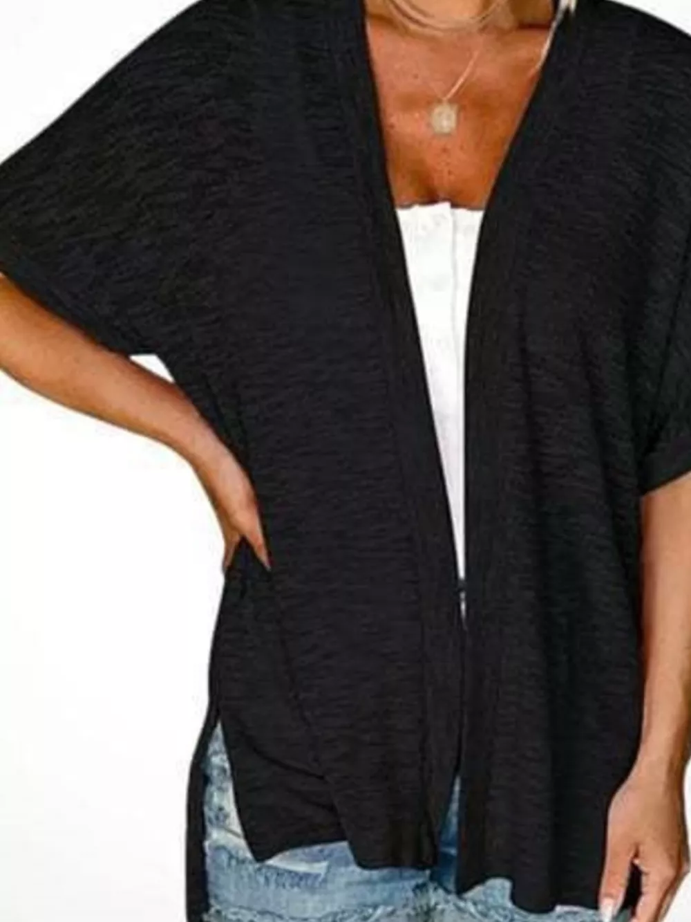 Side Sit Open Front Cardigan, image 11
