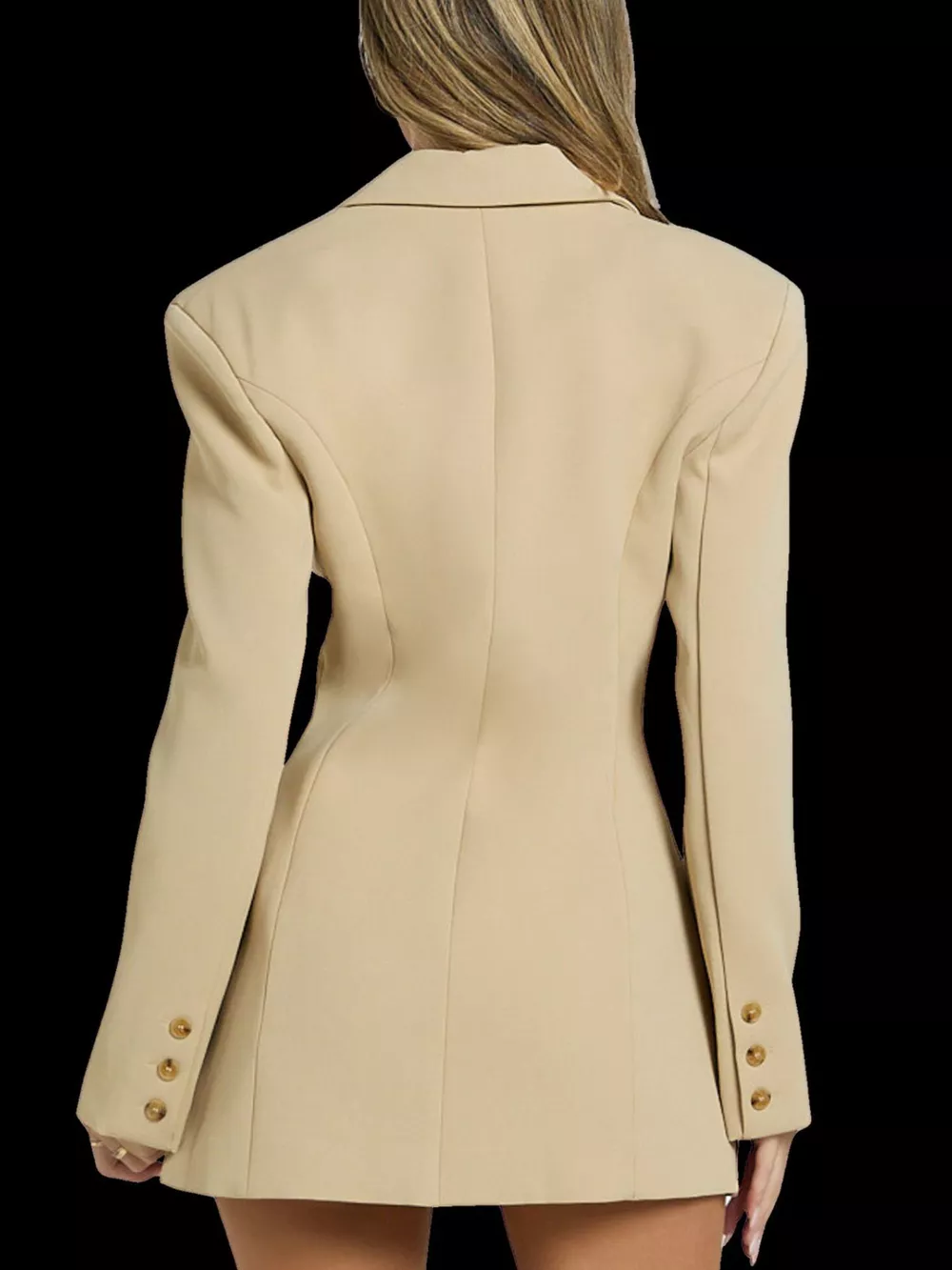Lapel Collar Fitted Blazer Dress, image 9