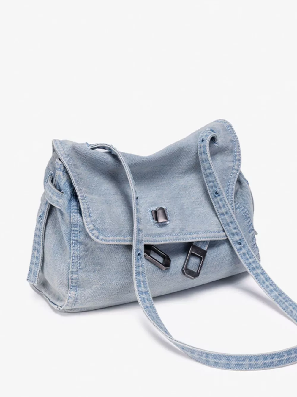 Vintage Denim Shoulder Bag, image 6