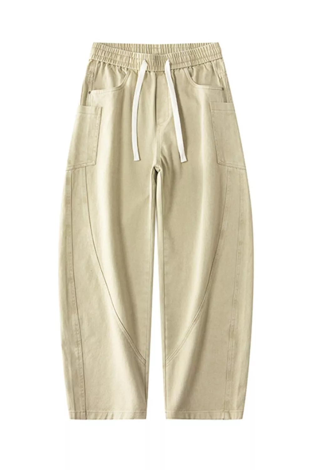 Men's Plus Size Loose Fit Drawstring Waist Jeans, image 5