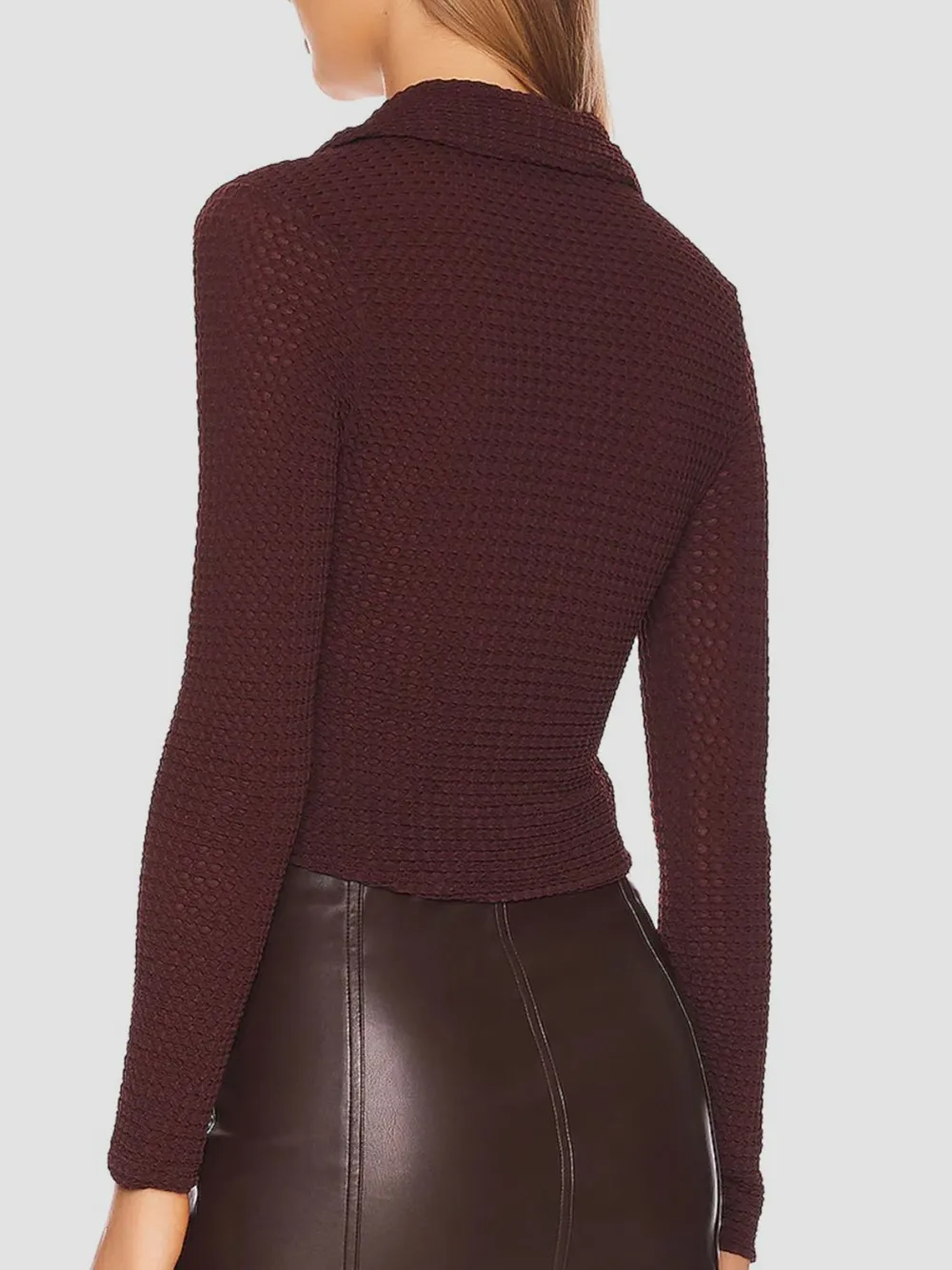 Johnny Collar Long Sleeve Knit Shirt, image 4