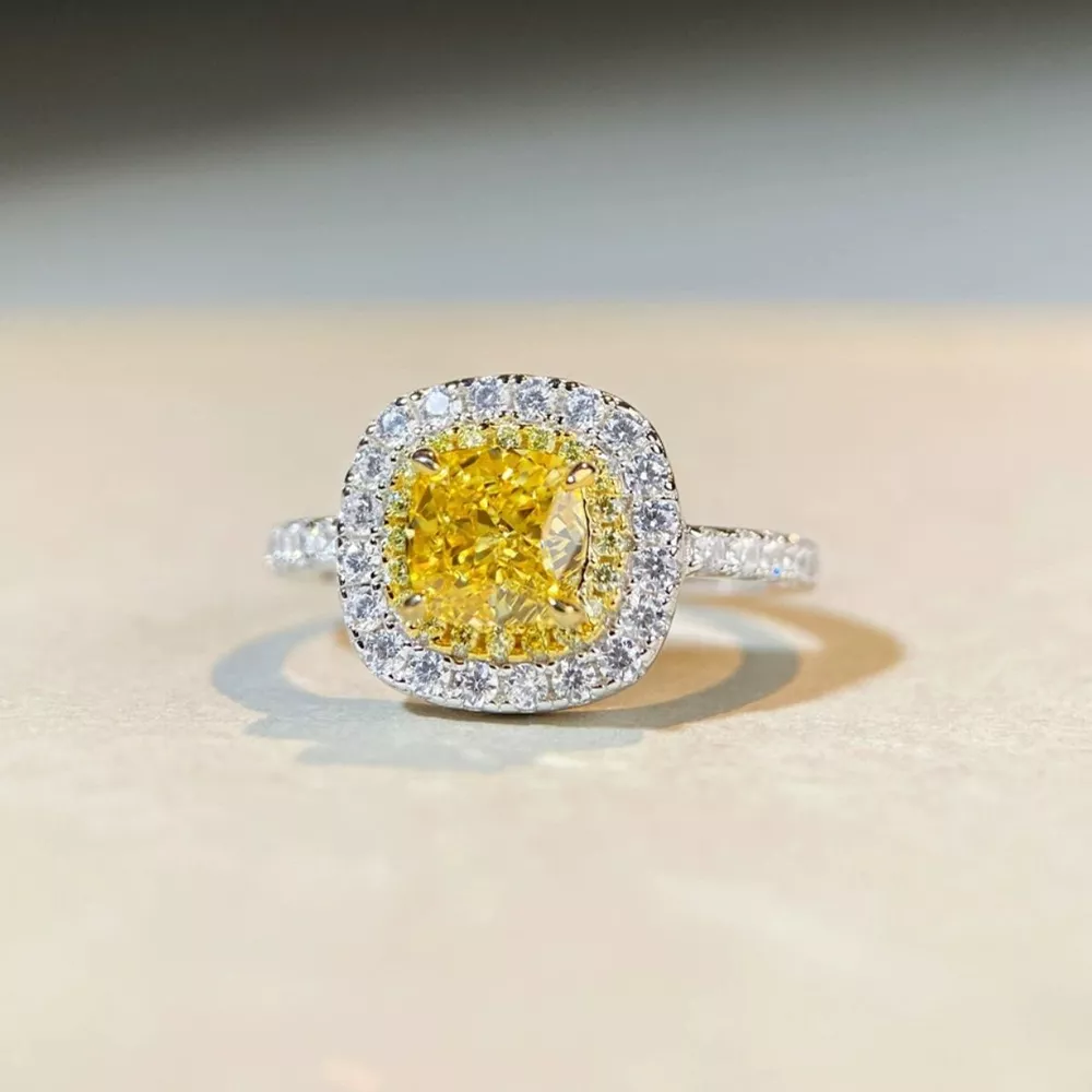 925 Sterling Silver Zircon Cushion Cut Ring, image 3