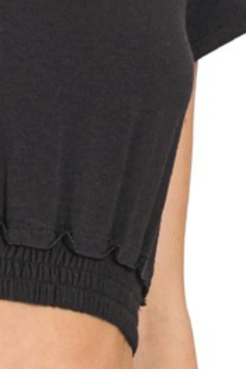 Elastic Hem Crop Top, image 3