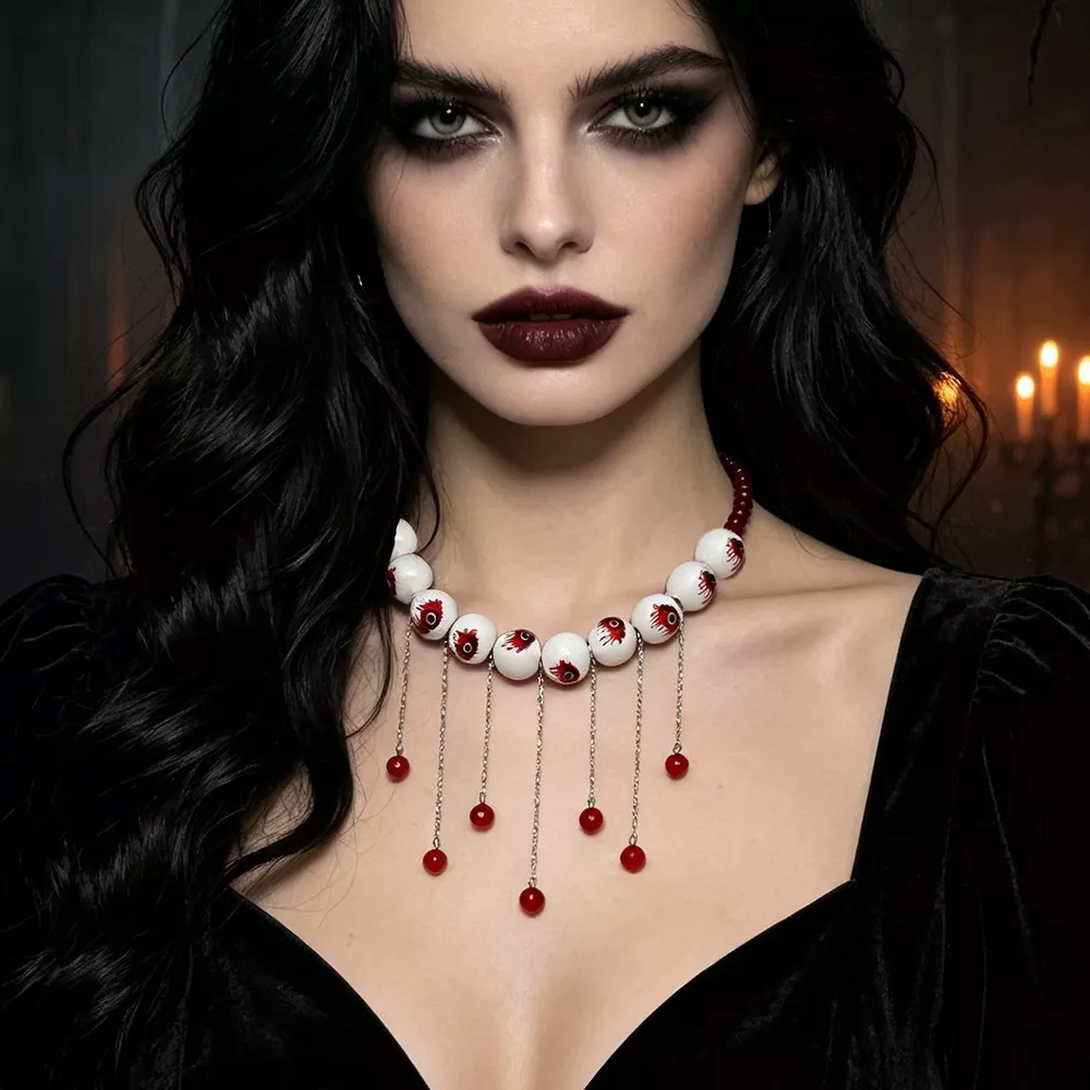 Halloween Gothic Eyeball Necklace
