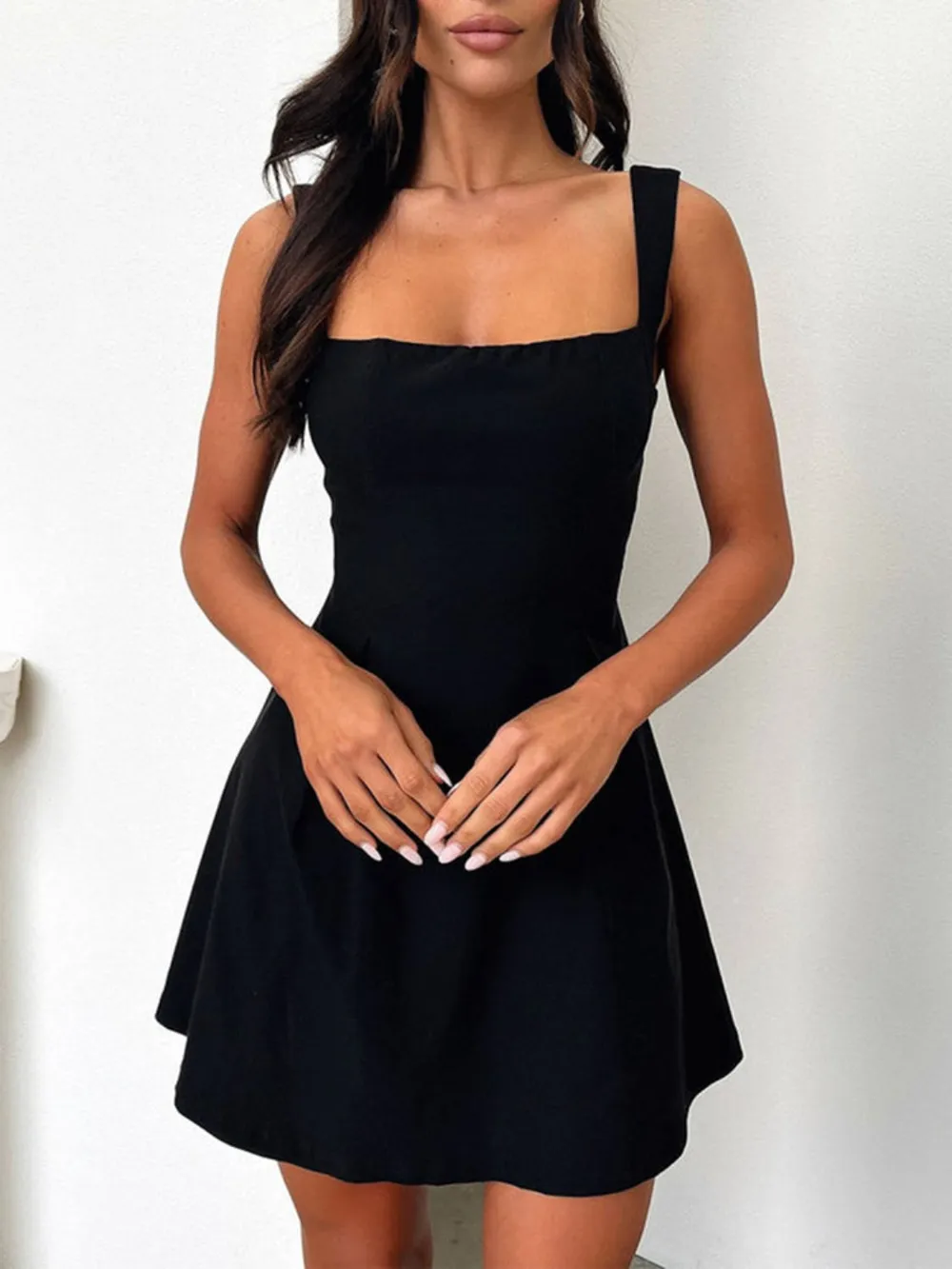 Bow Back Square Neck Mini Dress, image 13