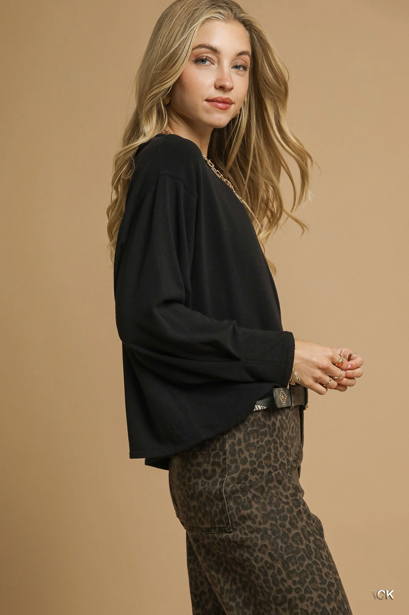 Brushed Fleeve Crewneck Top, image 4