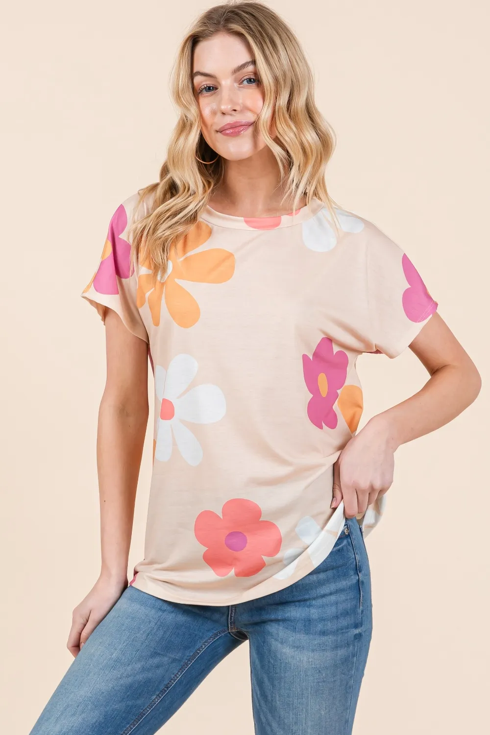 Floral Short Sleeve T-Shirt, image 3
