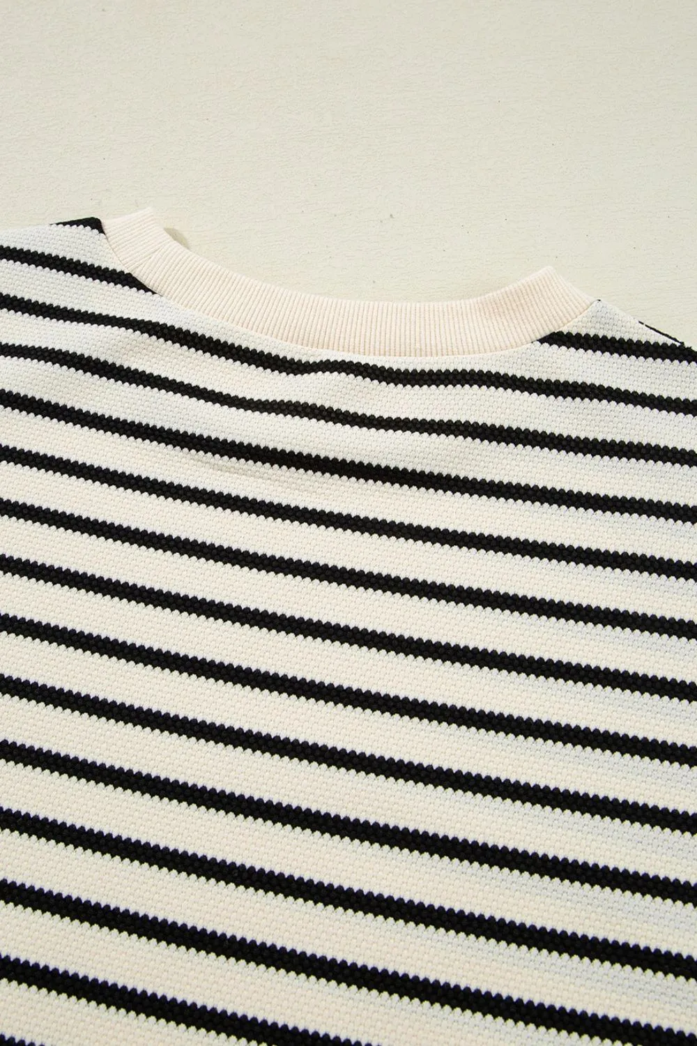 Striped Round Neck Ruffle Sleeve Blouse, image 12