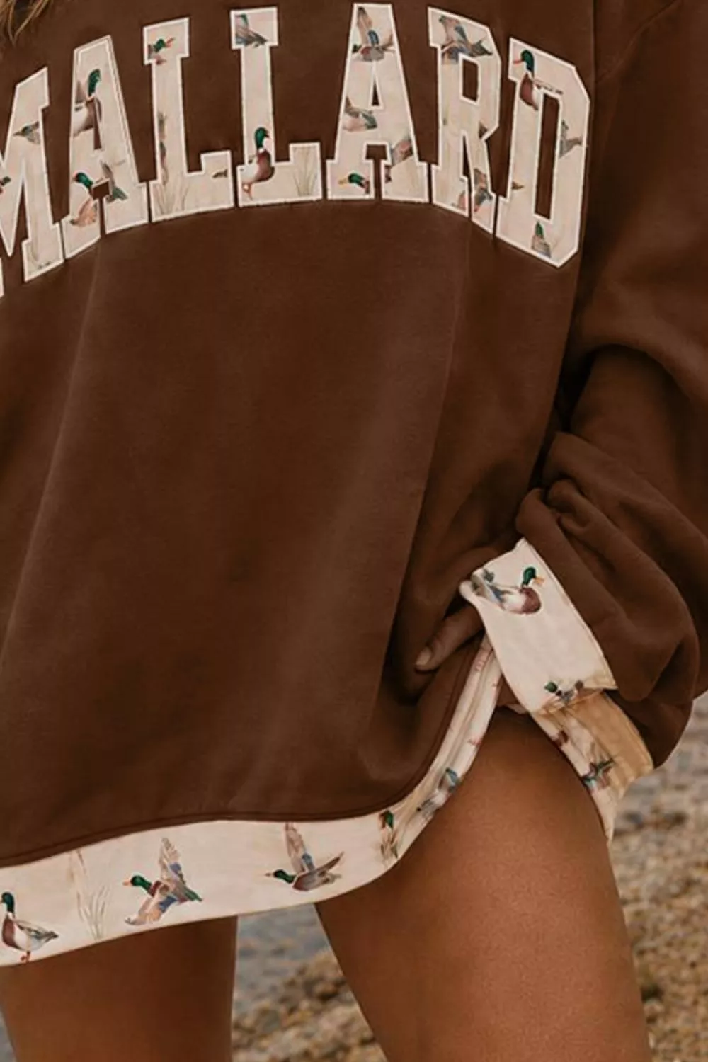 Mallard Oversized Sweatshirt with Contrast Trim, image 2