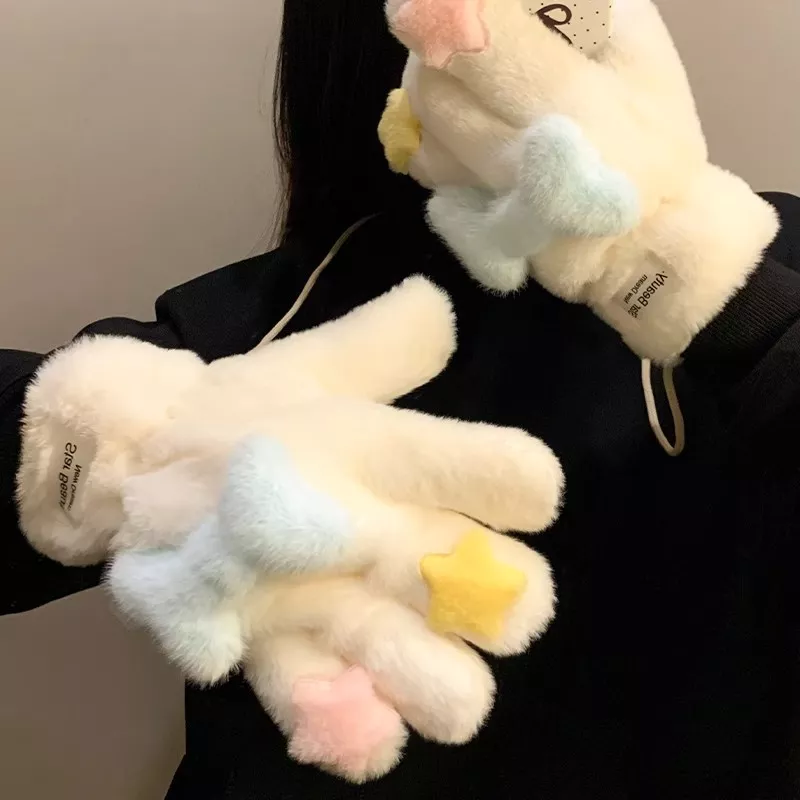 Star Plush Winter Gloves, image 5