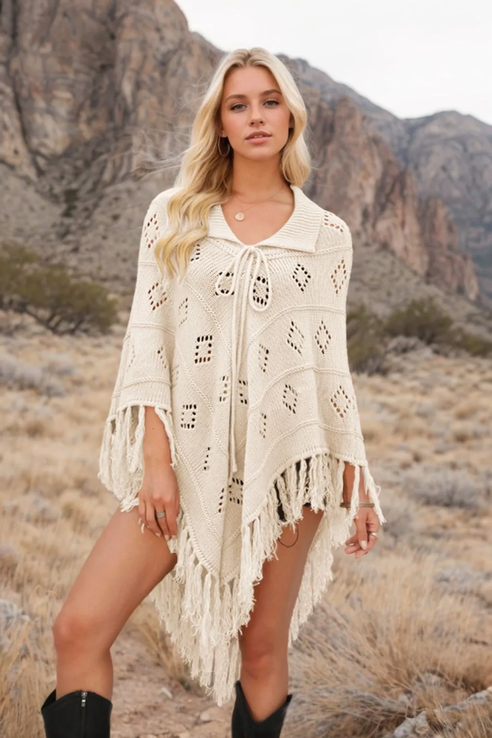 Tassel Hem Knit Cover Up, image 7
