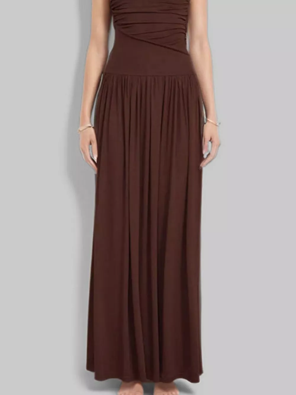 Ruched Sleeveless Maxi Dress, image 7