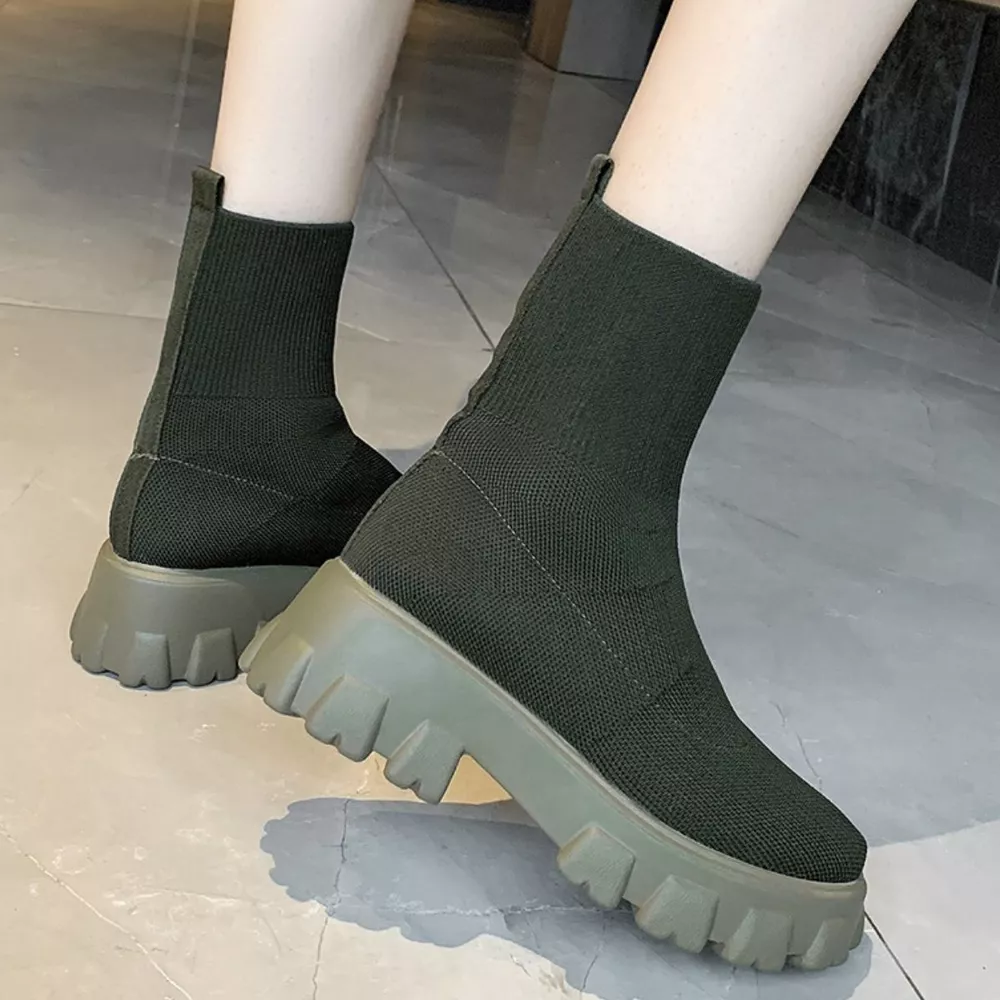 Round Toe Block Heels Boots, image 15
