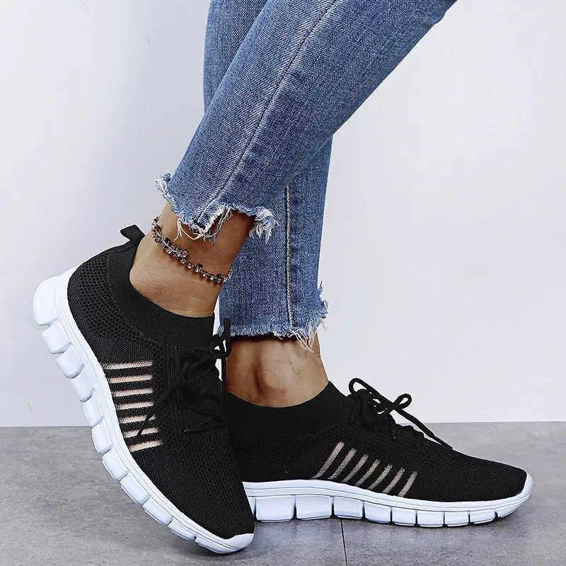 Breathable Mesh Lace Up Sneakers, image 8