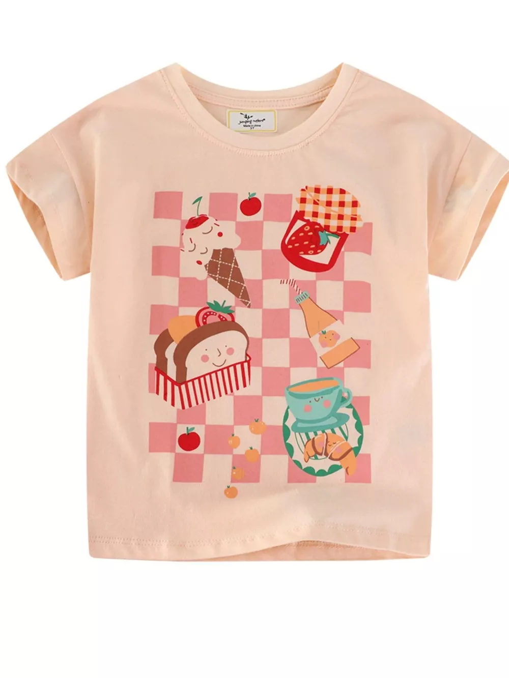 Children's Cartoon Food Short Sleeve T-Shirt, image 4