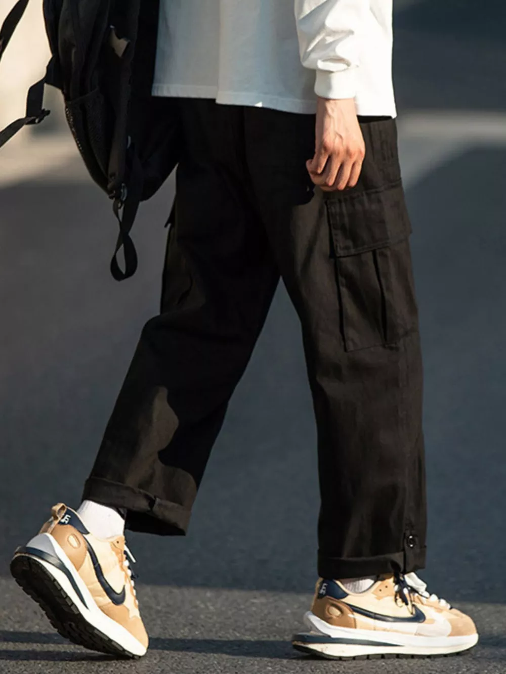 Men's Plus Size Casual Loose Fit Cargo Pants, image 7