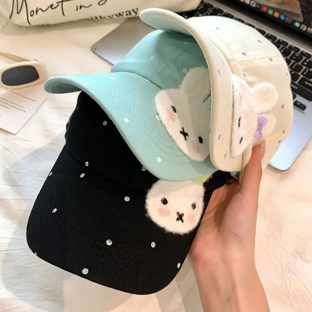 Bunny Polka Dot Baseball Cap, image 2