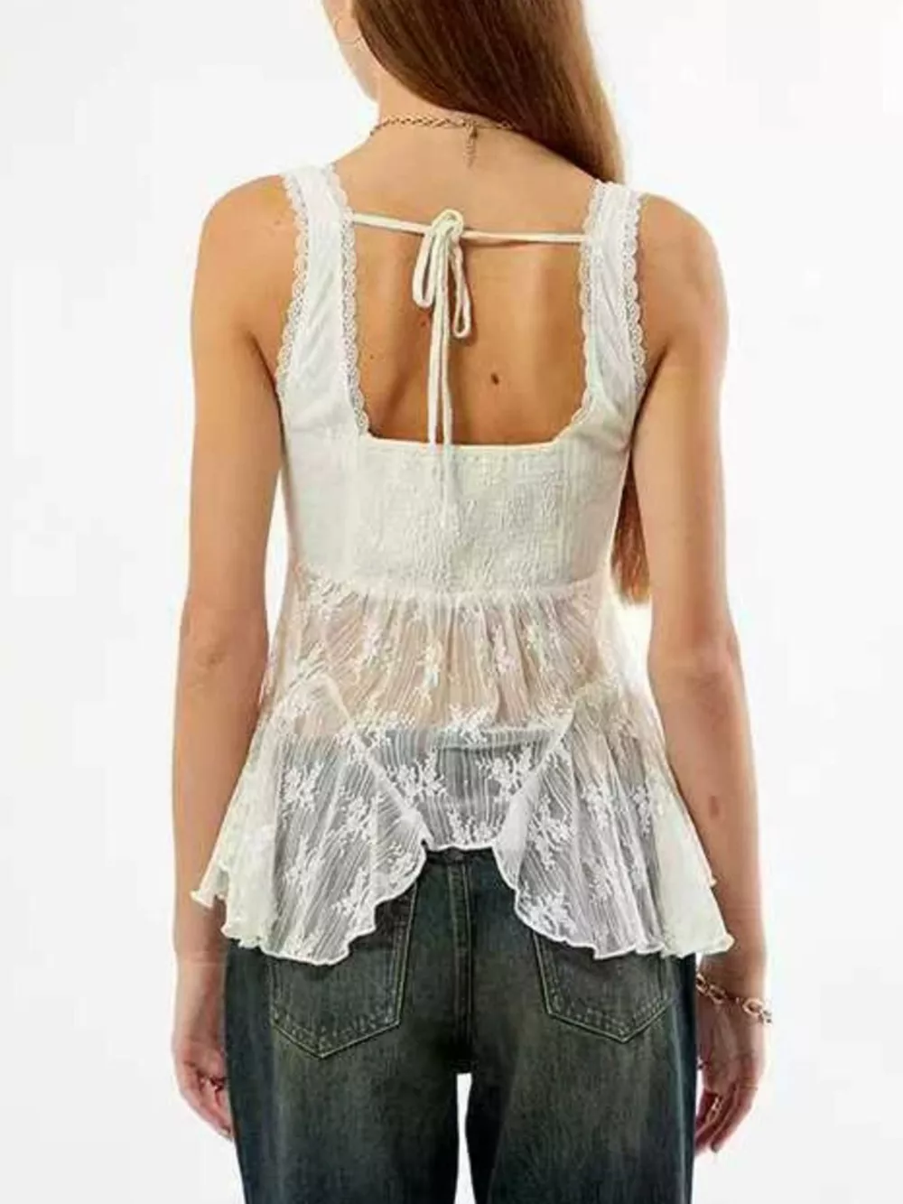 Lace V-Neck Tank, image 4