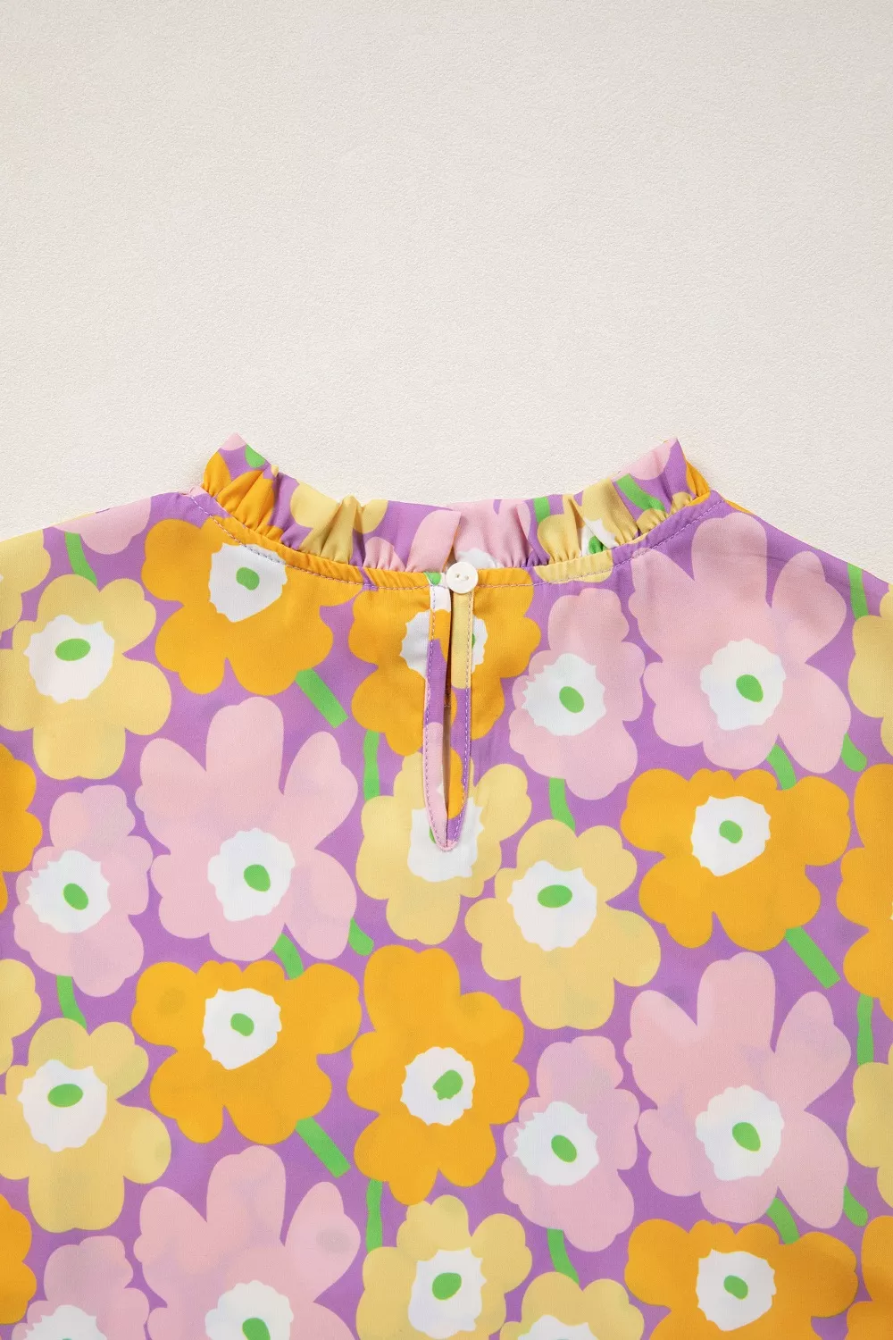 Floral Print Puff Sleeve Blouse, image 8