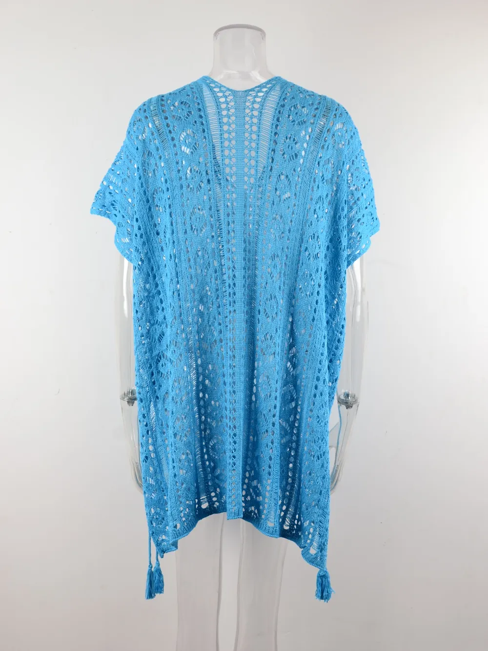 Cutout V-Neck Cover-Up with Tassel, image 31