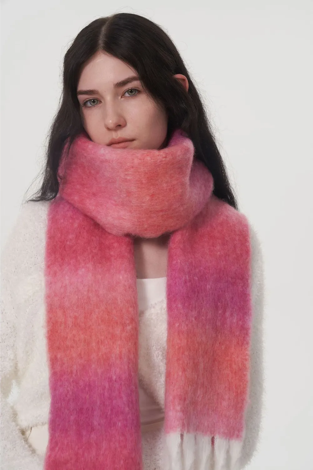 Fringe Gradient Thermal Scarf, image 3