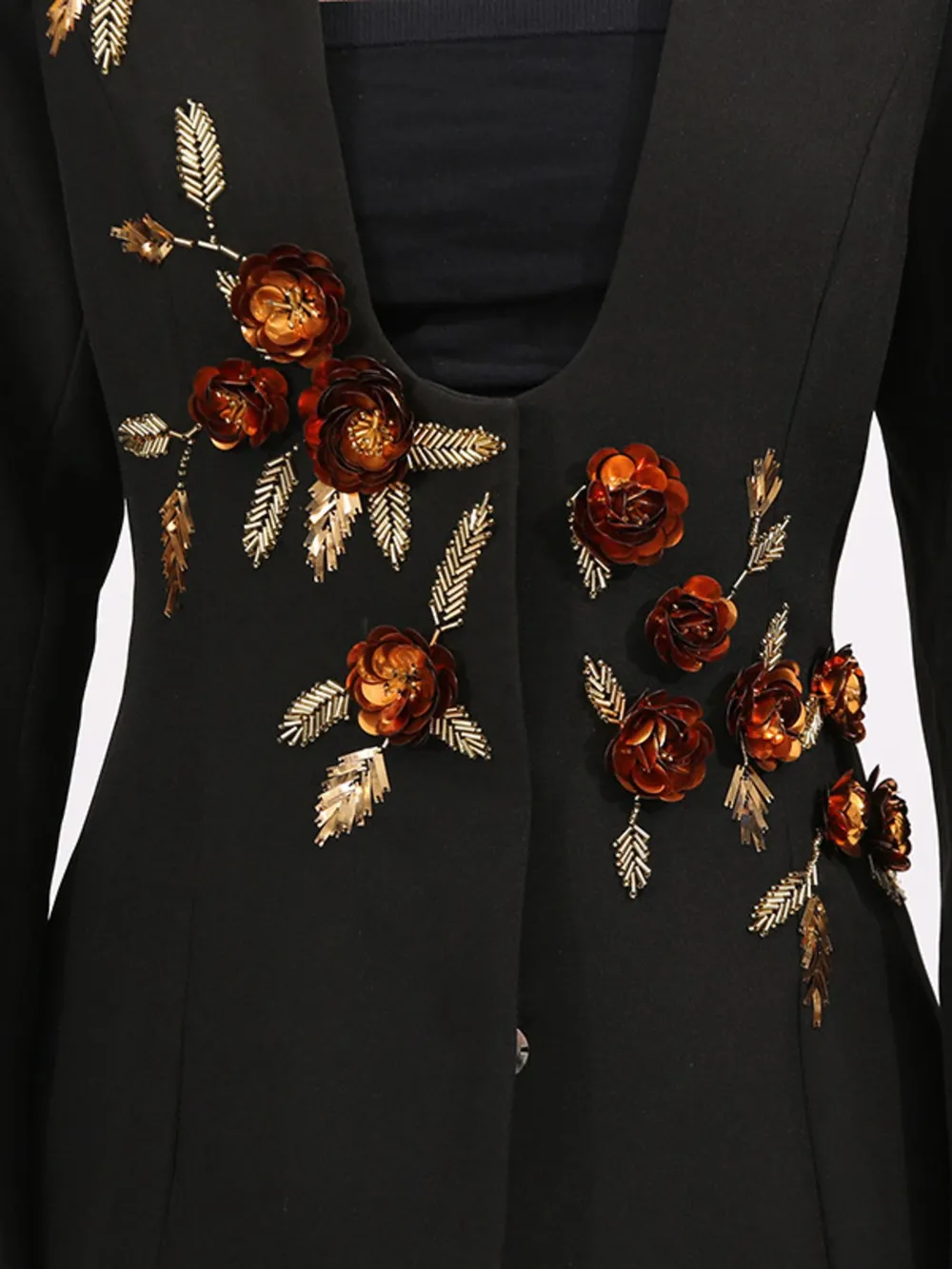 Embroidered Long Sleeve Blazer, image 2