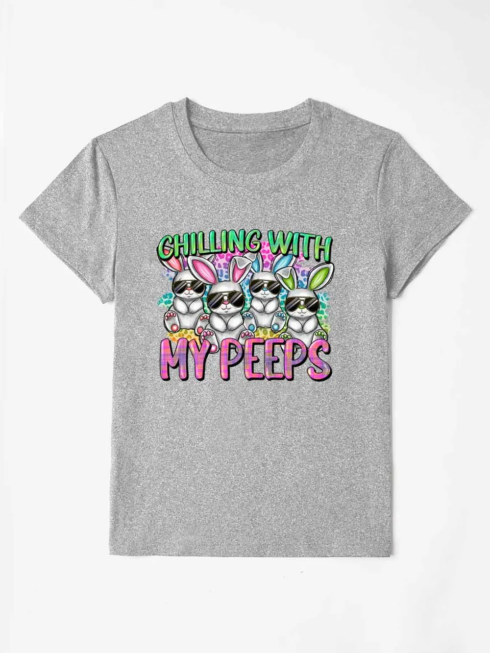 CHILLING WITH MY PEEPS Round Neck T-Shirt, image 13
