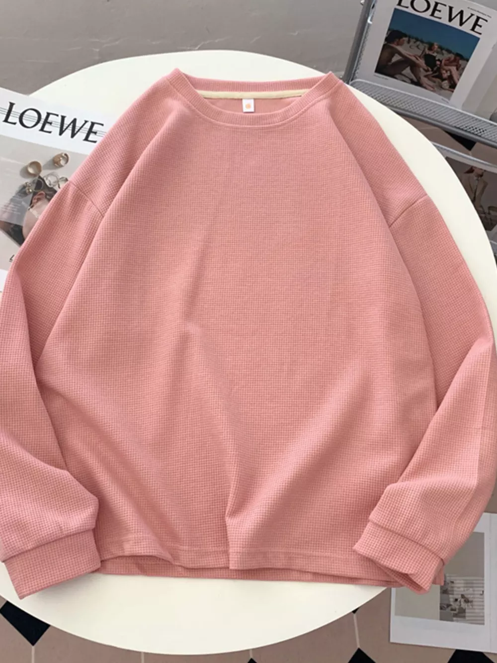 Crew Neck Long Sleeve Sweatshirt, image 7
