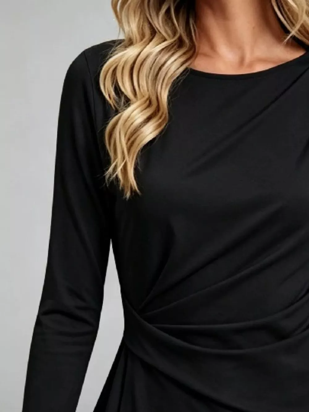 Ruched Waist Long Sleeve T-Shirt, image 8
