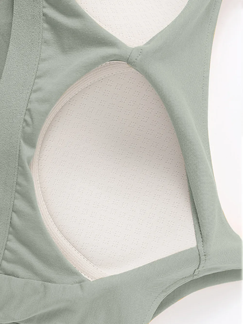 Scoop Neck Cropped Cami with Chest Pads, image 16
