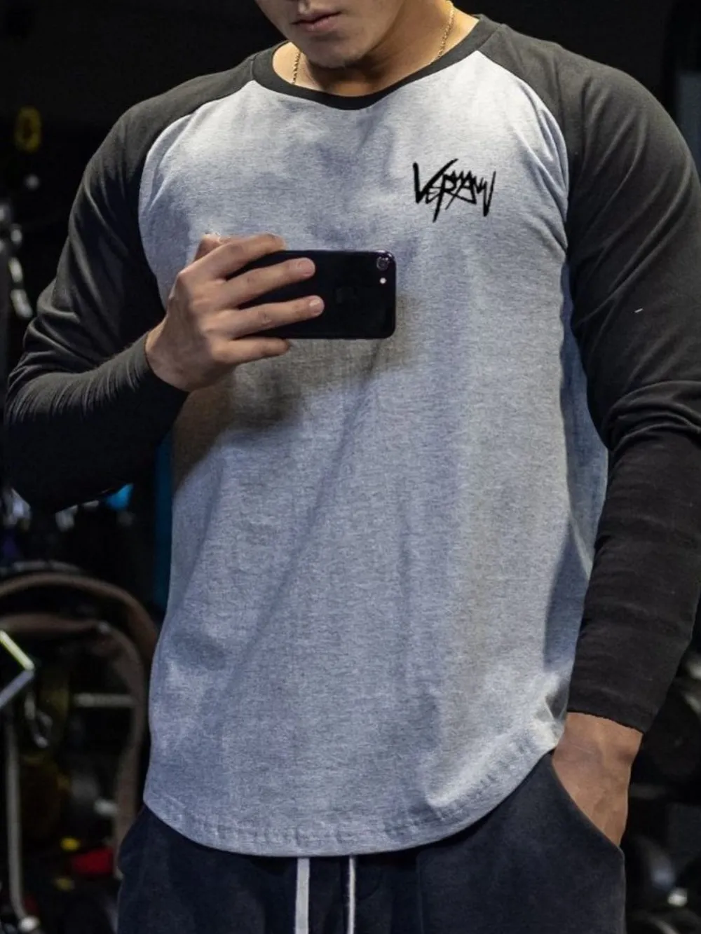 Men's Plus Size Round Neck Long Sleeve T-Shirt, image 5