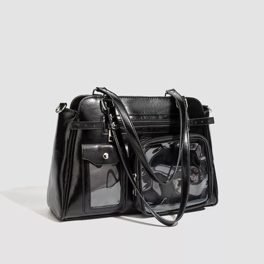 Multi-Pocket Clear Window Shoulder Bag, image 4