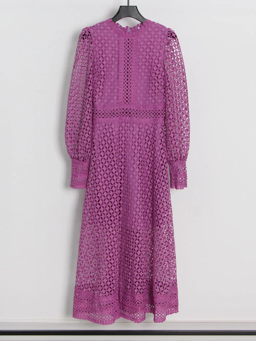 Lace Long Sleeve Midi Dress, image 9
