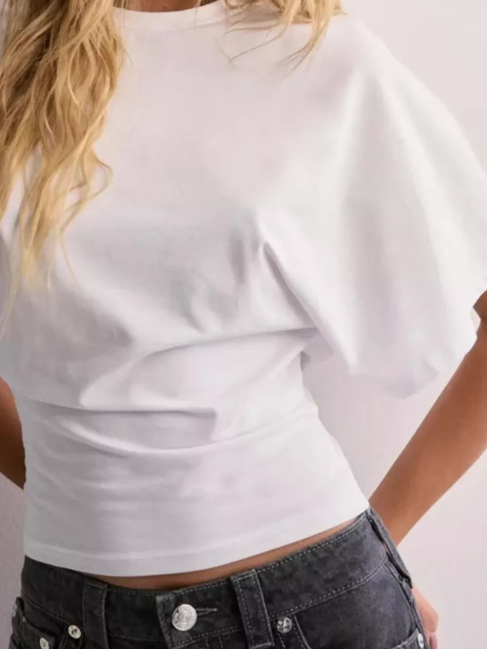 Batwing Sleeve Fitted Waist T-Shirt, image 9