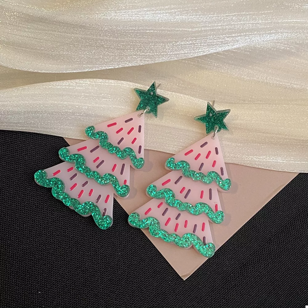 Christmas Tree Dangle Earrings, image 8