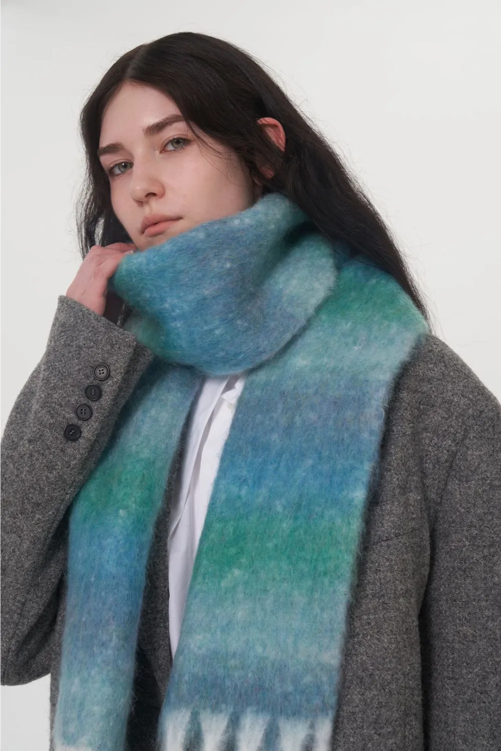 Fringe Gradient Thermal Scarf, image 7